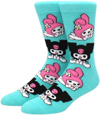 My Melody Türkise Socken - Kätzchen Motiv-Socken - Sanrio Lustige Cartoon Socken