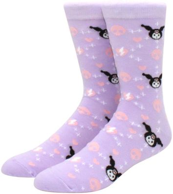 Kuromi Lila Socken - Kätzchen Motiv-Socken - Sanrio Lustige Cartoon Socken