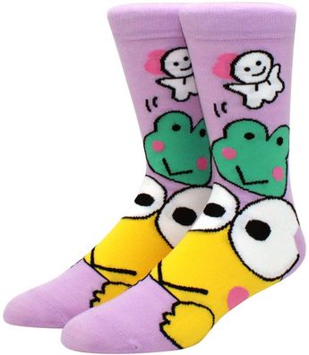 Keroppi Violette Socken - Kätzchen Motiv-Socken - Sanrio Lustige Cartoon Socken