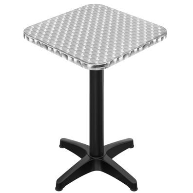 CB | Aluminium Bistro Stehtisch | 60 x 60 x 111 cm | Edelstahl / Schwarz | Bistrotis