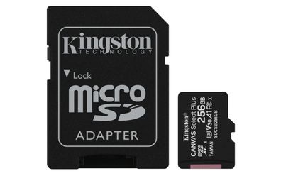 Kingston micSDXC Canvas Select Plus 100R + SD Adapter, 256GB