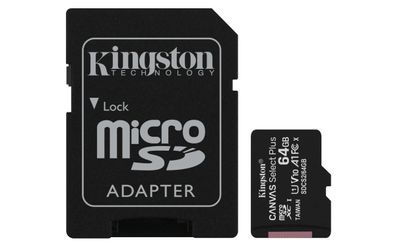 Kingston micSDXC Canvas Select Plus 3er Pack + Adapter, 64GB