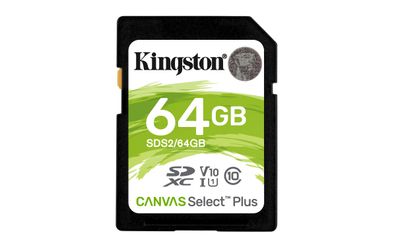 Kingston SDXC Canvas Select Plus C10 UHS-I U1 V10, 64GB