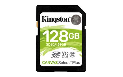 Kingston SDXC Canvas Select Plus C10 UHS-I U3 V30, 128GB