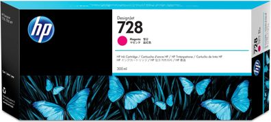 HP 728 Magenta DesignJet Druckerpatrone, 300 ml