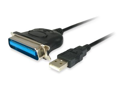 equip USB auf Parallel Adapterkabel 1.5m schwarz