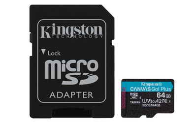 Kingston 64GB microSDXC Canvas Go Plus 170R A2 U3 V30 Card+ADP