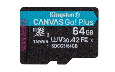 Kingston 64GB microSDXC Canvas Go Plus 170R A2 U3 V30 Single