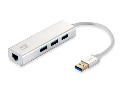 LevelOne USB-0503 Gigabit USB Netzwerk Adapter USB Hub