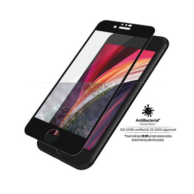 PanzerGlass f. iPhone 6/7/8/SE 2020, CF, Black