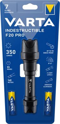 VARTA Indestructible F20 Pro 2AA mit Batt