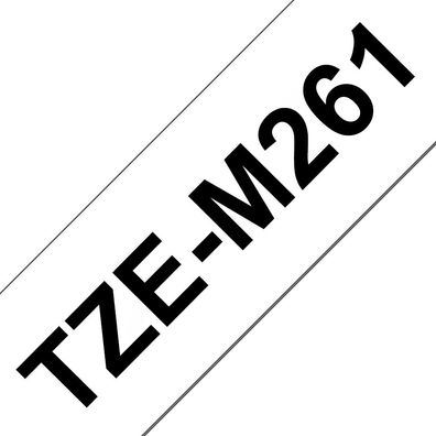 Brother TZe-M261 weiß matt / schwarz, 36 mm, 8 m, laminiert