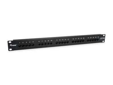 equip 25-Port Cat.3 RJ45 ISDN Patch Panel, schwarz