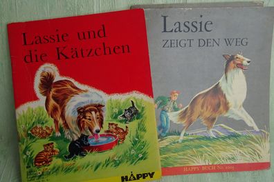 Happy Buch 1005 E1 Delphin Verlag Lassie zeigt den Weg 1964 und die Kätzchen 1966