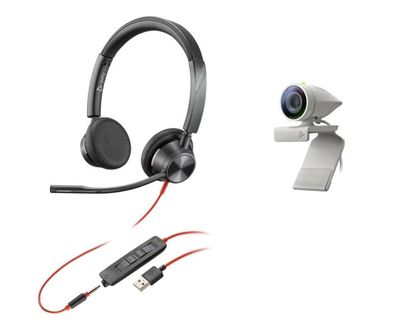 Poly Studio P5 USB HD Webcam Bundle mit Blackwire C3325