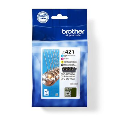 Brother Tintenpatrone LC-421VAL Multipack (je 1x BK/M/C/Y)