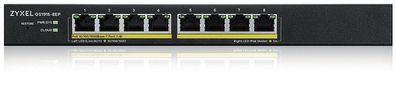 Zyxel GS1915-8EP, 8-port GbE PoE+, 60 Watt 802.3at, Smart Sw