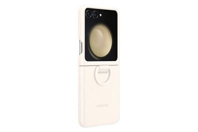 Samsung Silicone Case with Ring für Galaxy Flip5, Cream