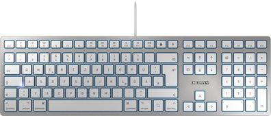 CHERRY KC 6000 SLIM MAC USB-Tastatur silber