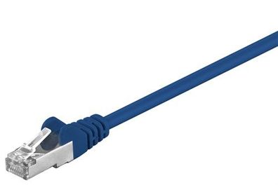 Goobay 50157 CAT 5e Patchkabel, F/ UTP, Blau, 0.5 m - CCA Kupfergemisch