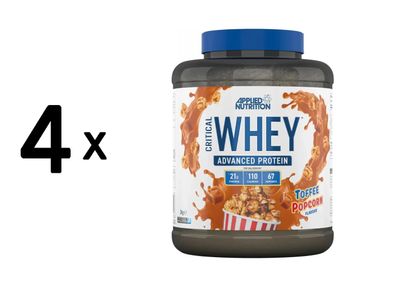 4 x Applied Nutrition Critical Whey (2000g) Toffee Popcorn