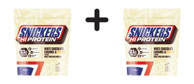 2 x Mars Protein Snickers White Protein Powder (875g) White Chocolate, Caramel and Pe