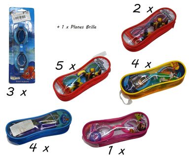 Kinder Schwimmbrillen Set Restposten Sportposten 21-teilig Transformers, Furby, etc