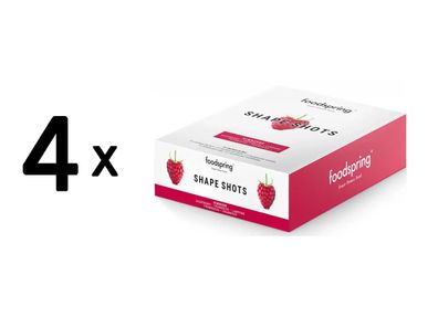 4 x foodspring Shape Shots (21x5g) Raspberry