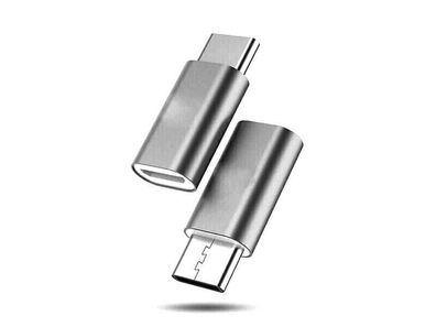 Micro USB auf USB Typ C Adapter Ladekabel Datenkabel für Samsung Kabel schwarz