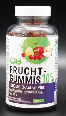 CB Fruchtgummis mit 1000mg O-Active Plus 60 PCS Schnellversand