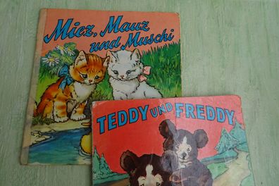 Carlsen Wunschbücher Fadenbindung Teddy und Freddy Miez Mauz und Muschi