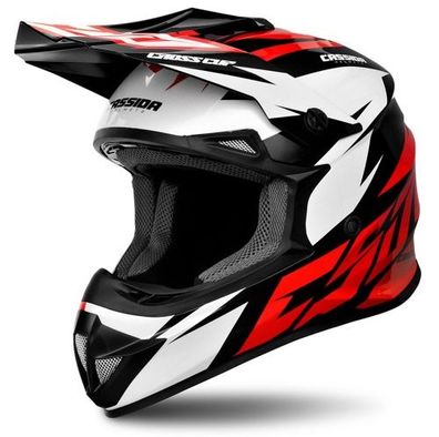 Crosshelm Helm Motorradhelm Motocross Motocrosshelm Cassida Cup Two rot