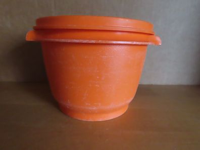 Aufbewahrungsgefäß Schüssel orange mit Sonnendeckel Tupperware 886-44