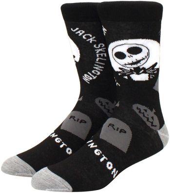 Jack Skellington Schwarze Socken - Nightmare BEFORE Christmas Socken Helloween Socken