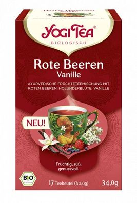 YOGI TEA Rote Beeren Vanille Bio 34g Bio Früchtetee - fruchtig. süß. genussvoll