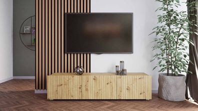 FURNIX RTV Kabinett Kobby 150 Sideboard mit Beine und drei Schränken Artisan Eiche