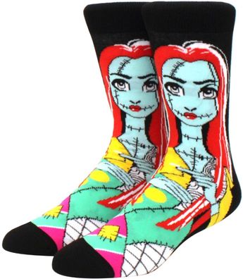 Sally Née Finklestein Face Motiv Socken - Nightmare BEFORE Christmas Helloween Socken