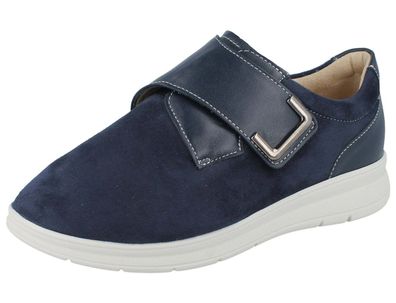 FINN Comfort Finnstretch Neiva Damen Kletthalbschuhe blau marine StretchNube