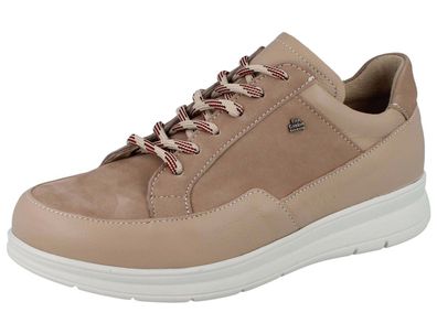 FINN Comfort Toulon Damen Halbschuhe Schnürschuhe beige sesame Porto Nubukleder