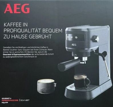 Espressomaschine - AEG EC6-1-6BST Siebträgermaschine schwarz