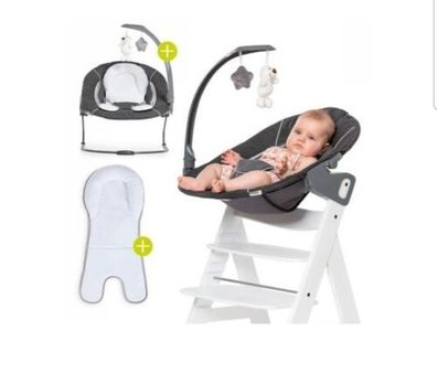 Hauck Core Babywippe Wippe Alpha Bouncer Deluxe Melange grey 1. hand Guter Zustan