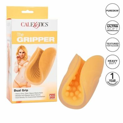 CALEX BEADED GRIP Masturbator - ORANGE