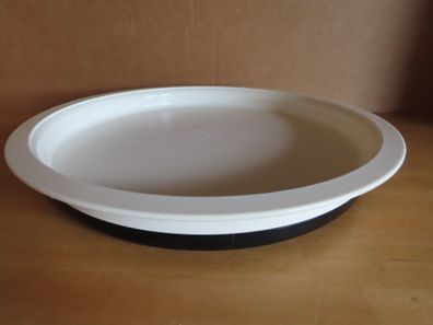 Servierplatte Drehteller Servierkarussell hell unterteil schwarz Tupperware 1979-1