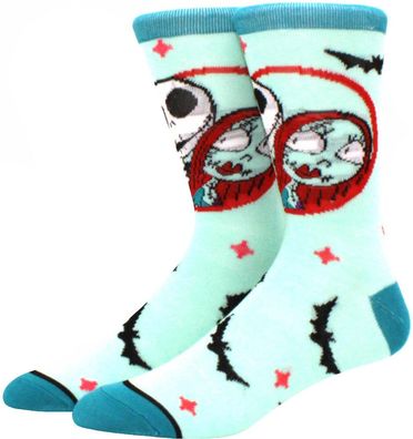 Jack Skellington Mintgrüne Motiv Socken - Nightmare BEFORE Christmas Helloween Socken