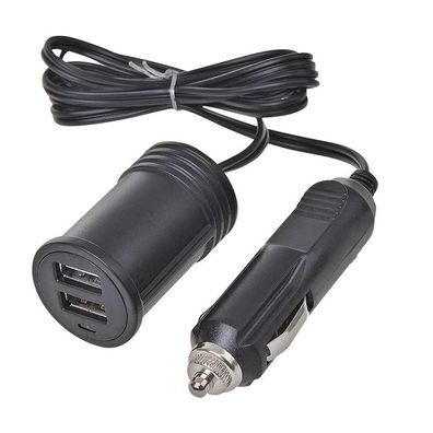 Verl?ngerungskabel 1M mit USB Ladeger?t zweifach Typ A 12V/24V