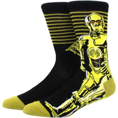 C-3PO Droid Socken - Star Wars Disney Lustige Cartoon Motiv Socken