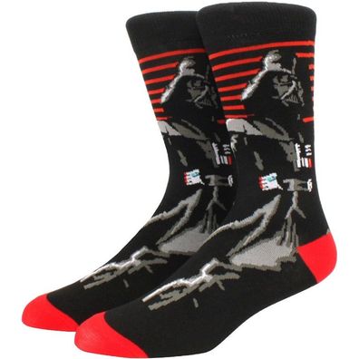 Darth Vader Gestreifte Socken - Star Wars Disney Lustige Cartoon Motiv Socken