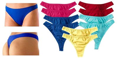 10er-Pack Damen-Strings Lisa Tanga Damenslips Sophia Slip Baumwolle Unterhosen
