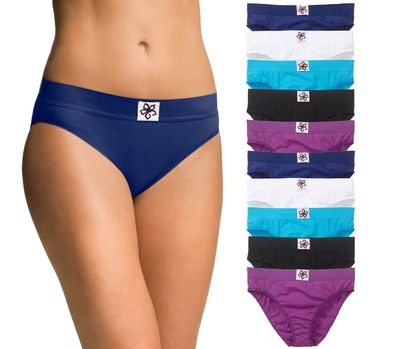 10er-Pack Damenslips Blume Slip im Multipack aus Baumwolle Unterhosen 5 Farben