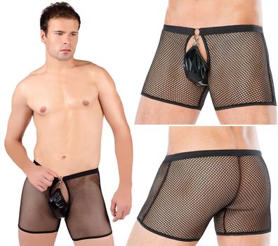Netz-Boxershorts mit Metallverschluss Wetlook Herrenslip Slip Männer, Made in EU